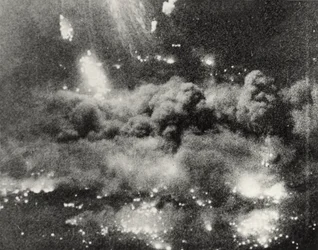 Fotografie mit Ansichten von Berlin, einschließlich Bombenschäden, Deutschland, 1945